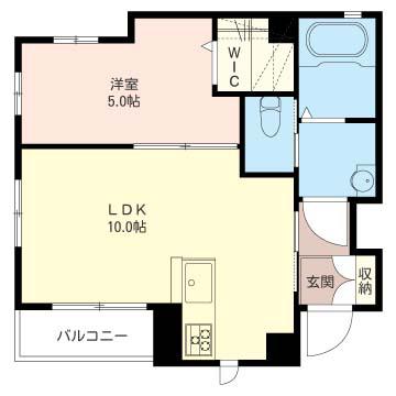 ジェリタII(1LDK/1階)の間取り写真