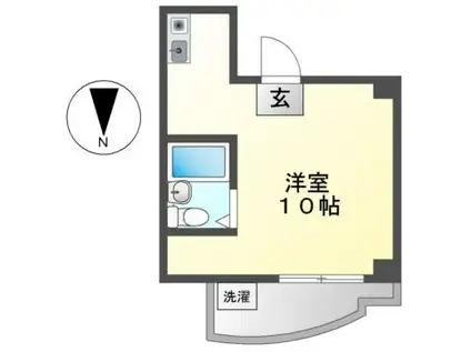 ケンツ上前津(ワンルーム/3階)の間取り写真