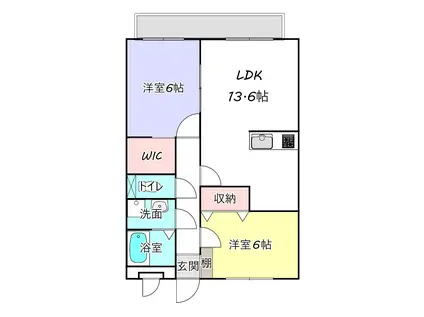 シティコート・II(2LDK/2階)の間取り写真