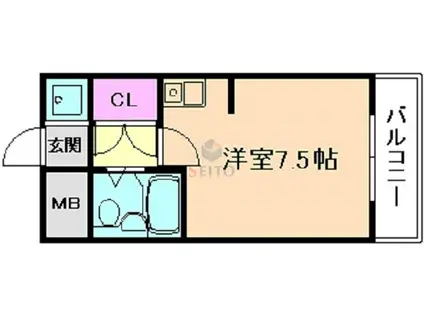 LIANGE東三国(ワンルーム/6階)の間取り写真