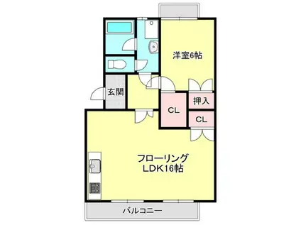 原田マンション(1LDK/2階)の間取り写真