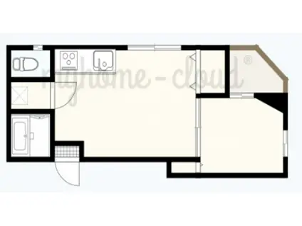 桜コーポ(1DK/3階)の間取り写真
