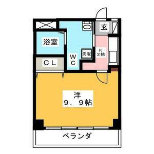 I.S.M III(1K/1階)の間取り写真