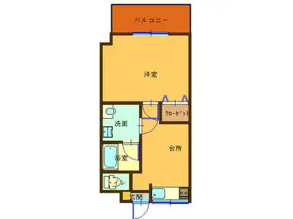 カサブランカ99(1K/3階)の間取り写真