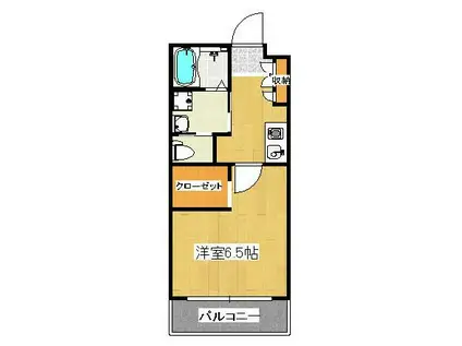 グランドゥール高松(1K/2階)の間取り写真