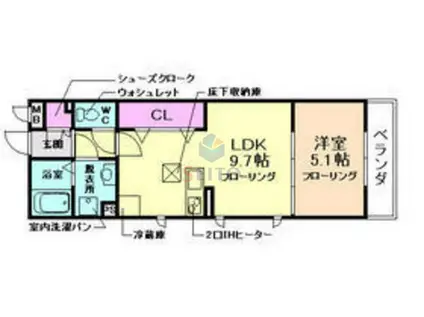 BIZ STAY 石橋駅前(1LDK/2階)の間取り写真