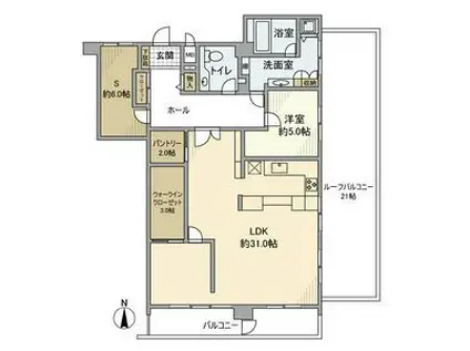 キングスコート豊田下林参番館(1SLDK/9階)の間取り写真
