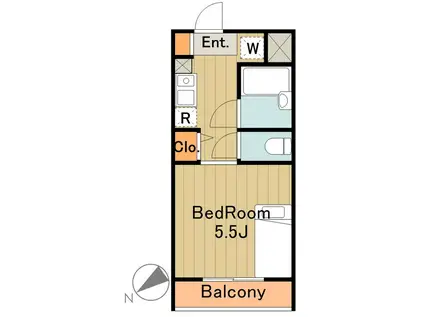 ウインドベル学生マンション(1K/1階)の間取り写真