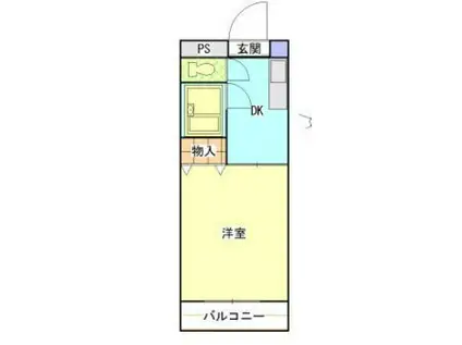 梶が谷山口ハイツ(1K/1階)の間取り写真