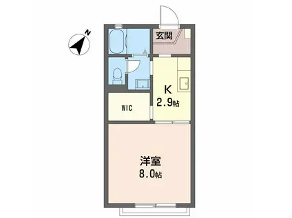 グランシード立石(1K/1階)の間取り写真