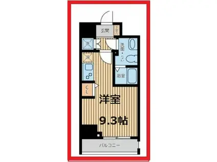 シティスパイア三ノ輪II(ワンルーム/6階)の間取り写真