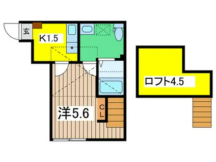 フォーマルハウト二俣川I(1K/2階)の間取り写真