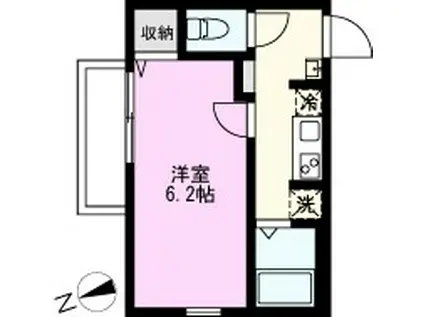 GRAN HAYES 瀬崎(1K/3階)の間取り写真