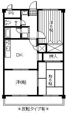 ウェルスMORI(3DK/5階)の間取り写真