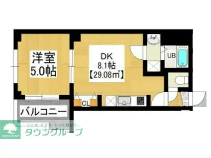 メゾン ド リリィ(1DK/1階)の間取り写真