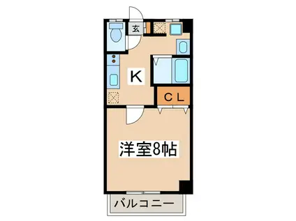 ライオネス(1K/1階)の間取り写真