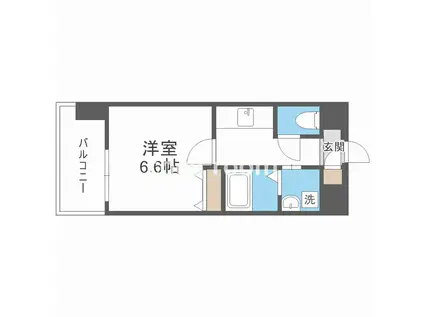 リバーヒルズ新大阪(1K/8階)の間取り写真