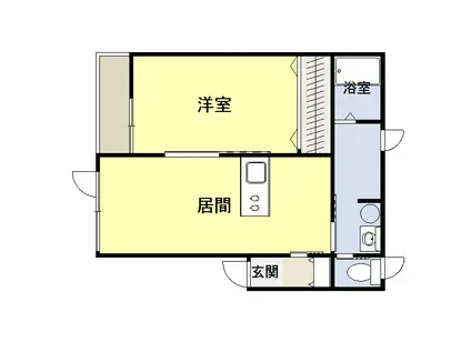 TOWN西5南17ベリーIIA(1LDK/1階)の間取り写真