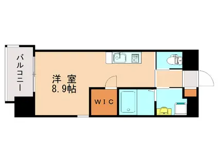 ALFACIO ミラーニ(ワンルーム/7階)の間取り写真