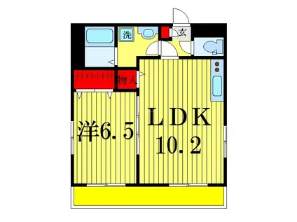 センチュリーヒルズ(1LDK/4階)の間取り写真