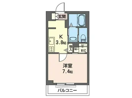 AVENIR(1K/3階)の間取り写真