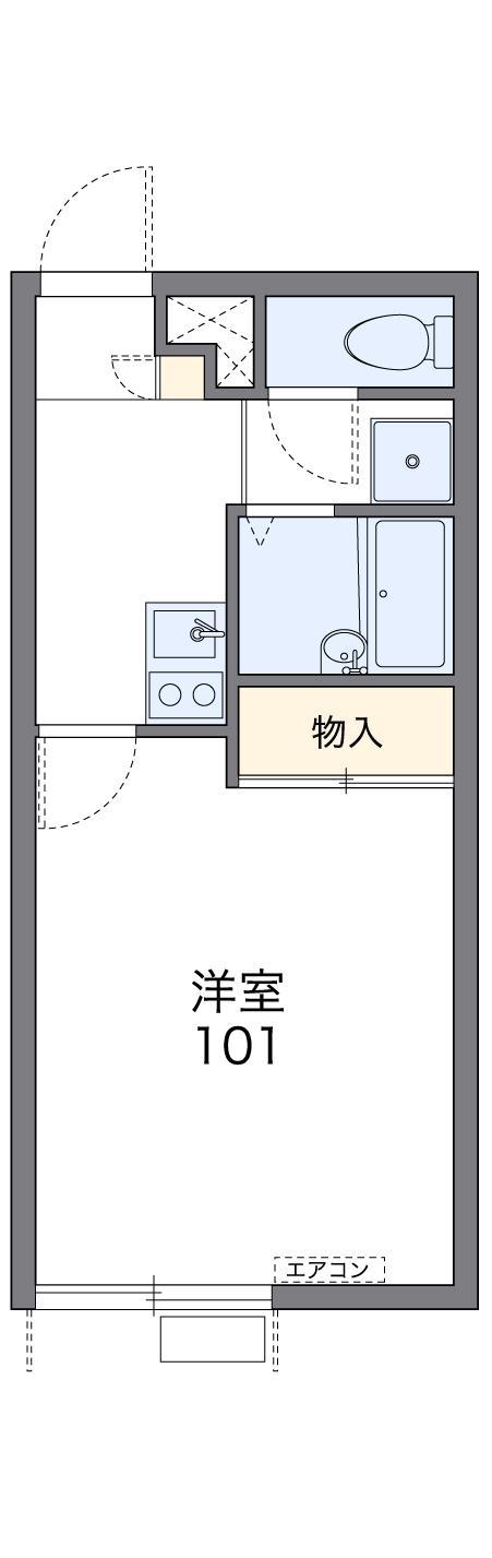 レオパレスメイセイIII(1K/1階)の間取り写真