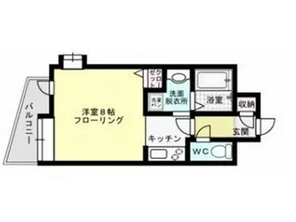 ラフォーレ西公園(1K/5階)の間取り写真