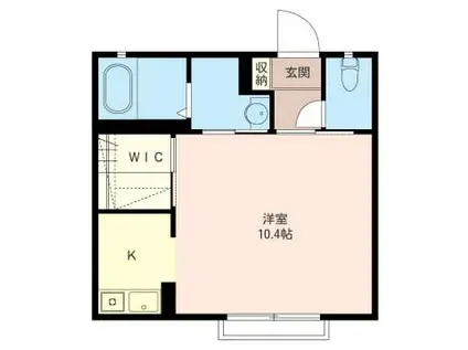 ラウム松戸(ワンルーム/2階)の間取り写真