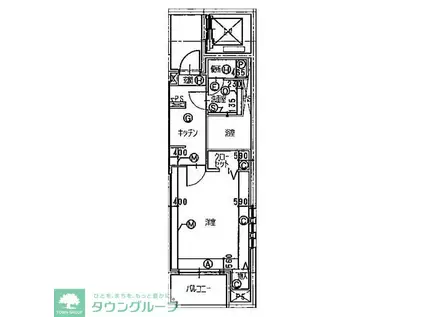 ジェノヴィア東川口(1K/1階)の間取り写真