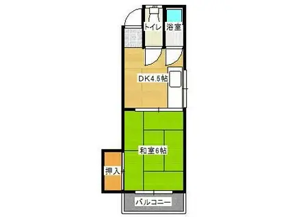 メゾン本町(1DK/3階)の間取り写真