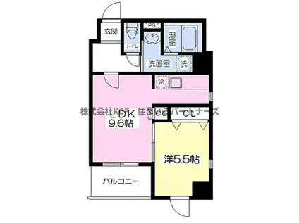 J-PLACE東町(1LDK/6階)の間取り写真