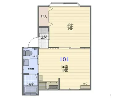 アーバンティヤマト(1LDK/2階)の間取り写真