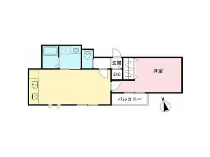 ウィステリア S(1LDK/2階)の間取り写真