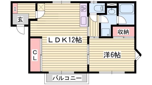 メゾンアメニティ(1LDK/1階)の間取り写真