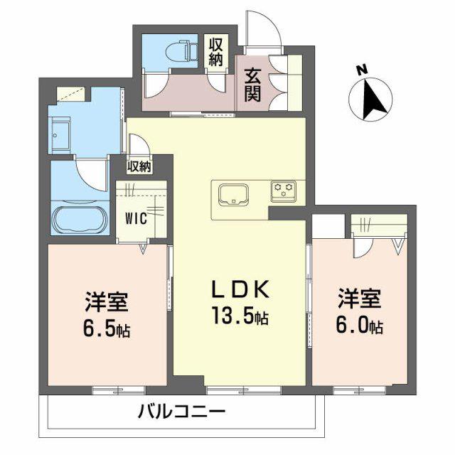 LA CHAINON(2LDK/3階)の間取り写真