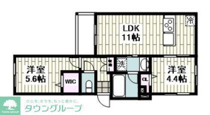 フォーンコート(2LDK/2階)の間取り写真