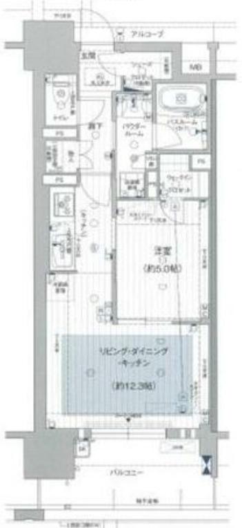 プレサンス グラン 栄 THE TOWER(1LDK/12階)の間取り写真