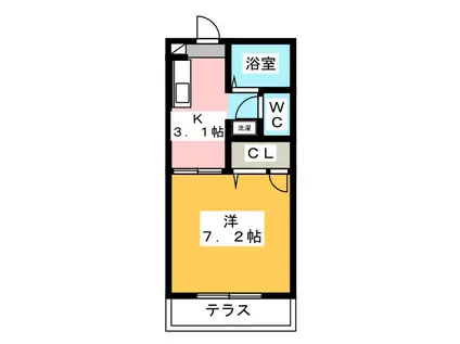 リニーヒル(1K/1階)の間取り写真