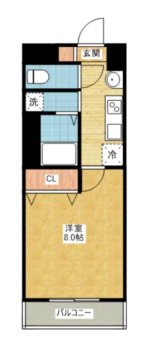 リアライズ沢下町I(1K/3階)の間取り写真