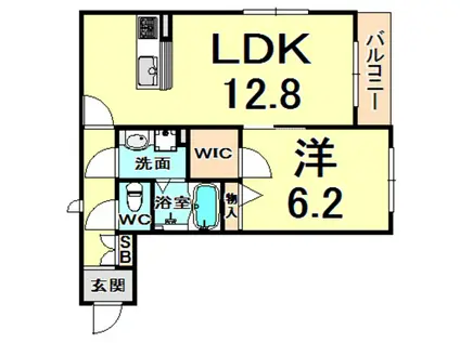 MAISON DE LAPIN(1LDK/3階)の間取り写真