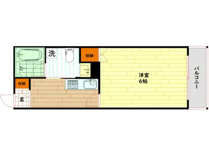 サンライフコート都島(1K/4階)の間取り写真