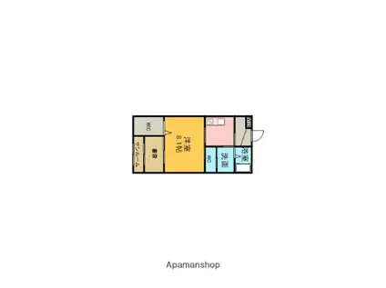 ステラカーサ(1K/1階)の間取り写真