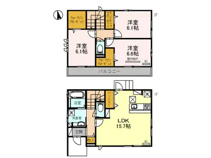 まほろば日進(3LDK/1階)の間取り写真