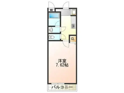 クローリスメゾンII番館(1K/1階)の間取り写真