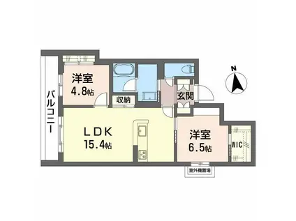 シャーメゾン 東雲 子育て支援(2LDK/4階)の間取り写真