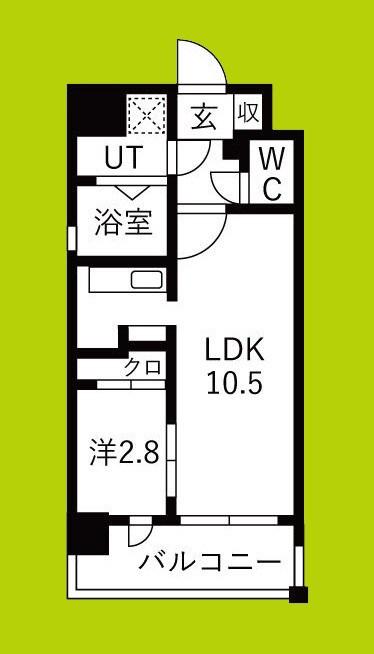 グランフェリーチェ・ナイン(1LDK/5階)の間取り写真