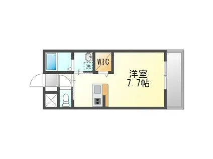 グランデュール安里(1K/3階)の間取り写真