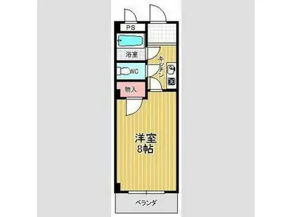 クールソレイユTOHRU(1K/1階)の間取り写真