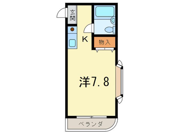 グリーンウインディ住吉(1K/2階)の間取り写真