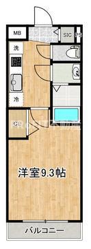 ソルテラス難波フロント(1K/5階)の間取り写真